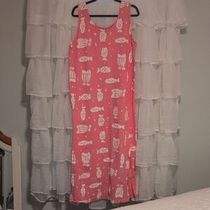 1990s Cotton Connection Pink Dress Medium